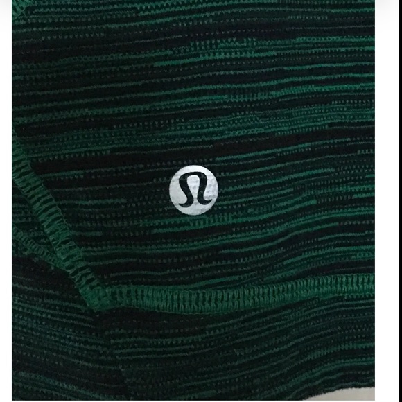 Lululemon Precision Green Cyber Jungle Blue Front Zip Jacket Size 8 - Picture 10 of 11